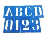 Letra número vazado molde pintura com 36 letras e números 55mm - Budeplast