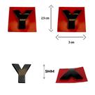 Letra Y Avulsa Black Piano Emblema Adesivo Logo Dupla Face Letra Y Avulsa Black Piano Emblema Adesivo Logo Dupla Face