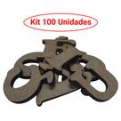 Letras com Acento para Aplique Artesanato 2,5cm Kit 100un Mdf Madeira