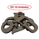 Letras com Acento para Aplique Artesanato 2,5cm Kit 10un Mdf Madeira Letras com Acento para Aplique Artesanato 2,5cm Kit 10un Mdf Madeira