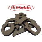 Letras com Acento para Aplique Artesanato 2,5cm Kit 30un Mdf Madeira Letras com Acento para Aplique Artesanato 2,5cm Kit 30un Mdf Madeira
