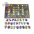 Letras de alfabeto + numero, coloridos em mdf portugues