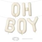 Letras de Balão Lingqiang Oh Boy Bege 40cm - Pacote com 6 Unidades