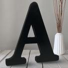 Letras de madeira AOCEAN 25 cm pretas inacabadas para decoração de Halloween
