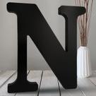 Letras de madeira AOCEAN 25 cm pretas inacabadas para decoração de Halloween Letras de madeira AOCEAN 25 cm pretas inacabadas para decoração de Halloween