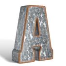 Letras de metal CraftyCrocodile 7 galvanizadas 18 cm Decoração de parede A