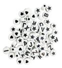 Letras Entremeio Miçanga Redonda Alfabeto Símbolos 7mm 350un Letras Entremeio Miçanga Redonda Alfabeto Símbolos 7mm 350un