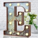 Letras LED para festas iluminadas Elnsivo Industrial Vintage Style