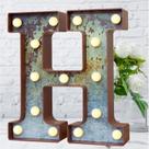 Letras luminosas LED estilo vintage industrial Elnsivo