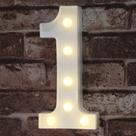 Letras numéricas decorativas com iluminação LED Pooqla (1) branca