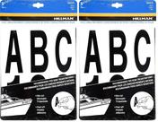 Letras recortadas em vinil preto Hillman 847015, 7,6 cm