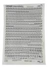 Letraset Decalque 25 X 38cm Letras Adesivas 12.0mm Altura 4422