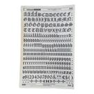 Letraset Decalque 25 X 38cm Letras Adesivas 16.5mm Altura