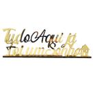Letreiro Decorativo Espelhado Dourado - Enfeite de Mesa com Base Letreiro Decorativo Espelhado Dourado - Enfeite de Mesa com Base