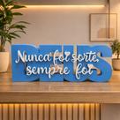 Letreiro Decorativo Nunca Foi Sorte Sempre Foi Deus 3D Decoração Cristã Letreiro Decorativo Nunca Foi Sorte Sempre Foi Deus 3D Decoração Cristã