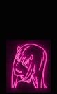 Letreiro em neon animes