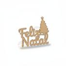 Letreiro Frase Feliz Natal em MDF - 30cm Painel Decoração Festa (BRIND539)