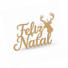 Letreiro Frase Feliz Natal em MDF - 30cm Painel Decoração Festa (BRIND540)
