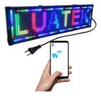 Letreiro Led Painel Propaganda Digital Letras Vermelhas Wifi Mensagens Loja 100x20 Cm Letreiro Led Painel Propaganda Digital Letras Vermelhas Wifi Mensagens Loja 100x20 Cm