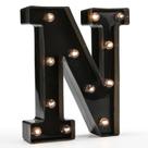 Letreiro Marquee Letters Sign OYCBUZO LED Light Up Black 20x4,5x22cm