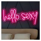 Letreiro neon hello sexy