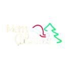 Letreiro Neon LED De Feliz Natal Com Brilho Ajustável Para Decoração De Casa, Quarto, Lareira,