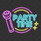 Letreiro neon party time