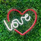 Letreiro Painel Neon Led Love Coração Festa Casamento
