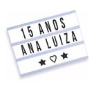 Letreiro Quadro Led Painel Cinema A4 96 Letras Cor:Branco Letreiro Quadro Led Painel Cinema A4 96 Letras Cor:Branco