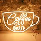 Letrero de luz neón decorativo SYLHOME Coffee Bar 40x24 cm USB 5V