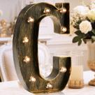 Letrero Luminoso Vintage OYCBUZO en Negro Dorado LED 22.5 cm