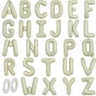 Letter Balloons TONIFUL, verde creme, de 16 polegadas, A-Z, conjunto de 52