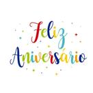 Lettering transfer para balão feliz aniversário g 1 und 1970