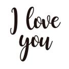 Lettering transfer para balão i love you g 1 und 1451