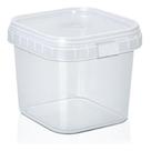 Leve250un Pote 220ml Quadrado C/ Lacre Bolo No Pote Descart