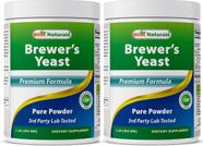 Levedura de cerveja em pó Best Naturals 100% pura 454g, pacote com 2 unidades