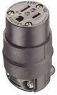 Leviton, toma de corriente con cable de goma para conexión a tierra de 15 A y 125 V, modelo 515CR, color negro