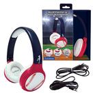 LEXiBOOK Auriculares Bluetooth con Cable 2 en 1 para Niños - Diseño de Béisbol