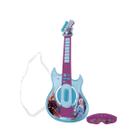Lexibook, Frozen, Guitarra Eletrônica Iluminada com Microfone, Óculos com Microfone, Melodias, 2 Modos de Jogo, Entrada MP3, Azul/Roxo, K260FZ