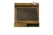 Liberty Móveis Painel para TV Íris 141cm Cumaru Suspenso com Porta Basculante e Prateleira