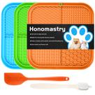 Lick Pad Slow Feeder Honomastry para cães, pacote com 3 ventosas