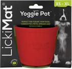 LickiMat Yoggie Pot Brinquedo Recheavel e Dispensador de petiscos Para Cães - Vermelho