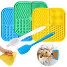 Licking Mat Kwispel para cães com sucção para ansiedade, 3 unidades