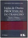 Licoes de direito processual do trabalho - 04ed/17