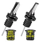 Licor/azeite de oliva Pour Spout Poura 3 em 1 com 2 cápsulas pretas