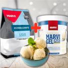 Liga Neutra M10 Marvi 1kg + Emulsificante Marvigel 850g Profissional para Sorvetes e Confeitaria