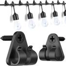 Light Hooks Lewufe para luzes de corda externas pacote com 50 unidades pretas Light Hooks Lewufe para luzes de corda externas pacote com 50 unidades pretas