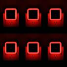 Light Night Light KINUR Red LED Plug-in Dusk to Dawn, pacote com 6