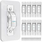 Light Switch Cover Guard Gebena, pacote com 8 unidades que brilham no escuro e transparente Light Switch Cover Guard Gebena, pacote com 8 unidades que brilham no escuro e transparente