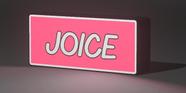 Lightbox LED Decorativa para Quarto Personalizada com Nome JOICE Cor, Rosa/Branco 127V